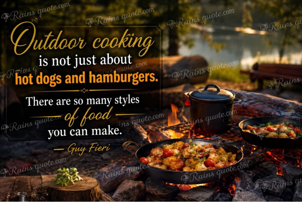 “Outdoor cooking is not just about hot dogs and hamburgers. There are so many styles of food you can make.”