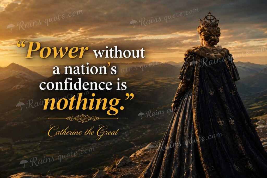 “Power without a nation's confidence is nothing.”