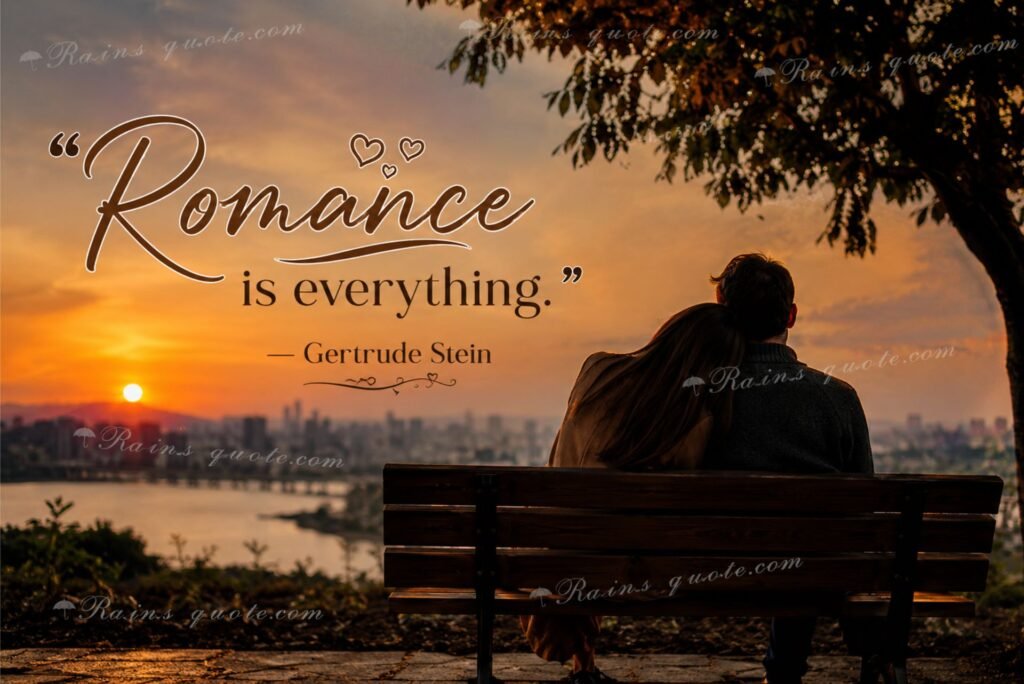 “Romance is everything.”
