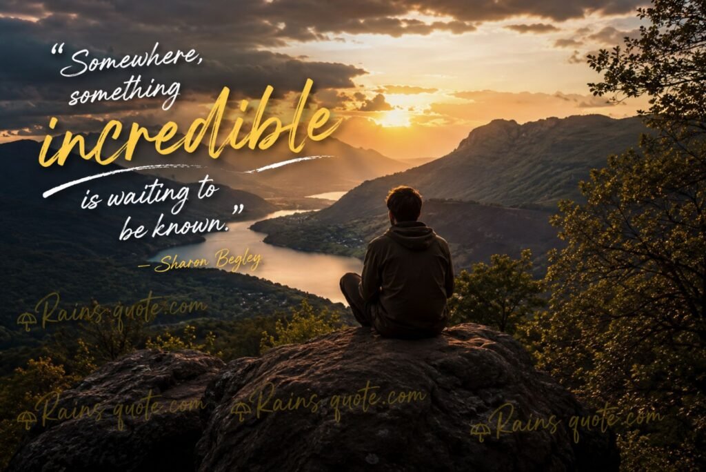 “Somewhere, something incredible is waiting to be known.”
