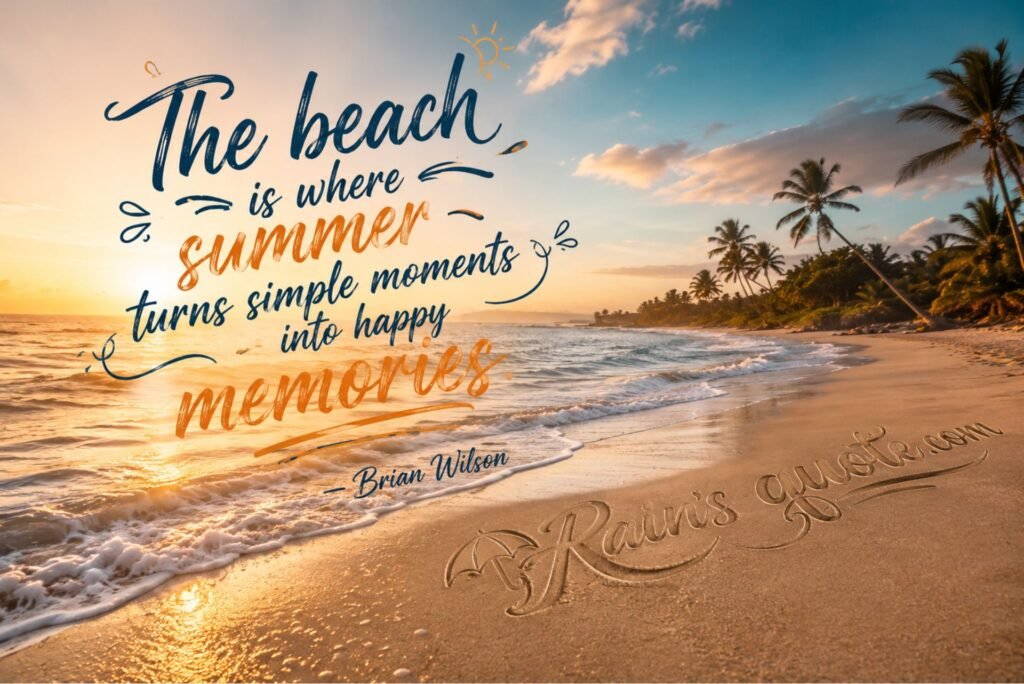 “The beach is where summer turns simple moments into happy memories.”