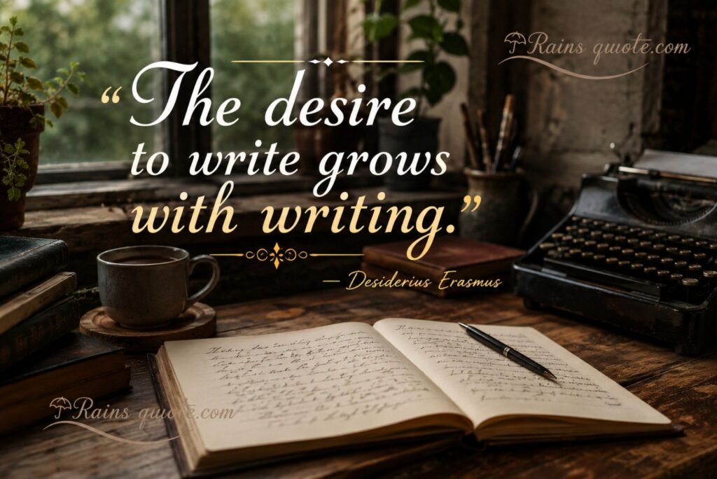 “The desire to write grows with writing.”