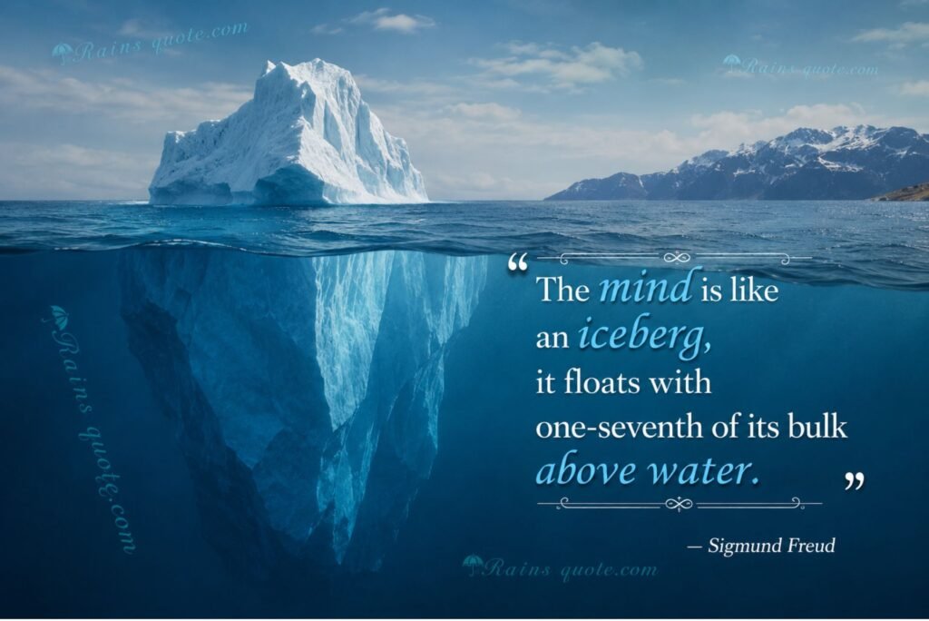 “The mind is like an iceberg, it floats with one-seventh of its bulk above water.”