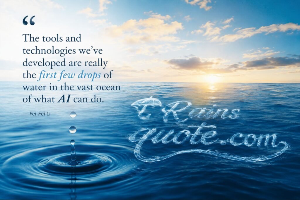 “The tools and technologies we've developed are really the first few drops of water in the vast ocean of what AI can do.”