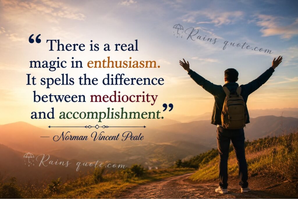 “There is a real magic in enthusiasm. It spells the difference between mediocrity and accomplishment.”