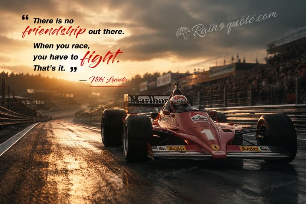 “There is no friendship out there. When you race, you have to fight. That's it.”