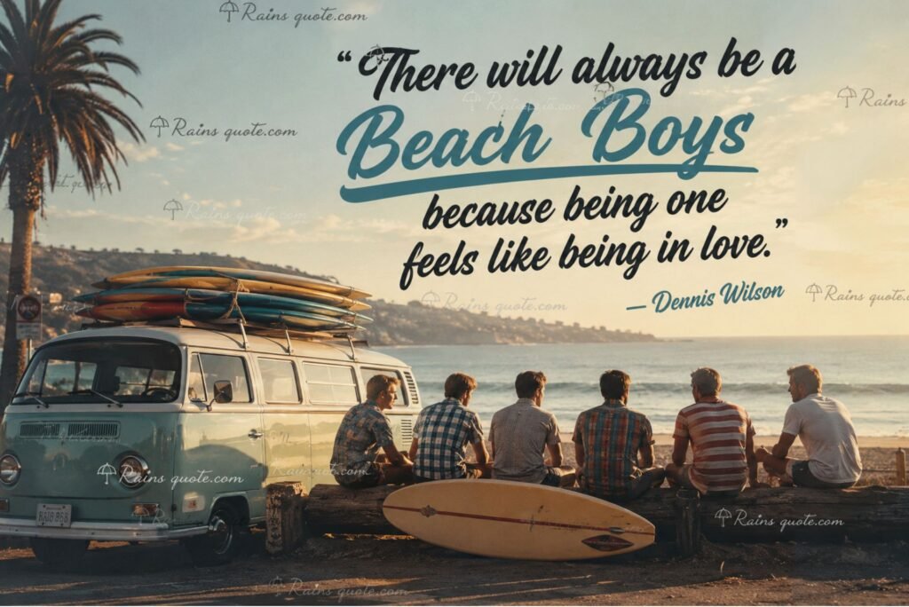 “There will always be a Beach Boys because being one feels like being in love.”