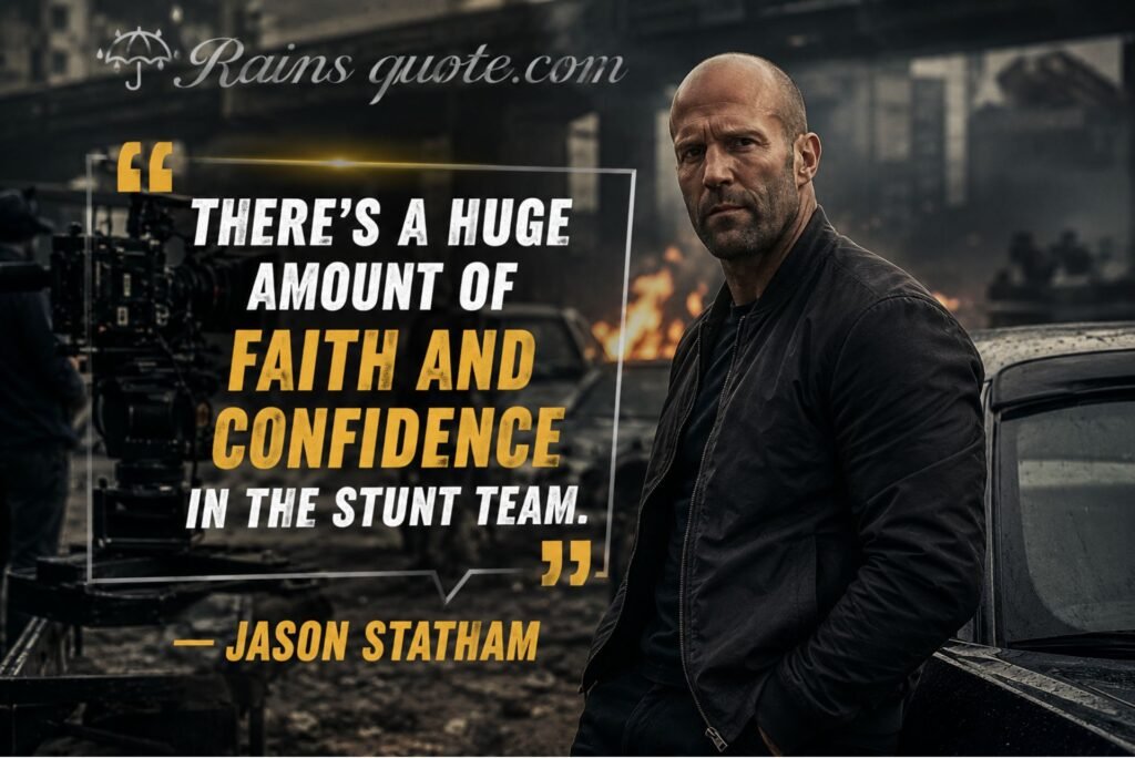 “There's a huge amount of faith and confidence in the stunt team.”