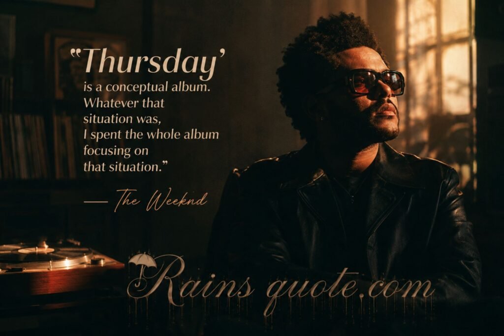 “'Thursday' is a conceptual album. Whatever that situation was, I spent the whole album focusing on that situation.”