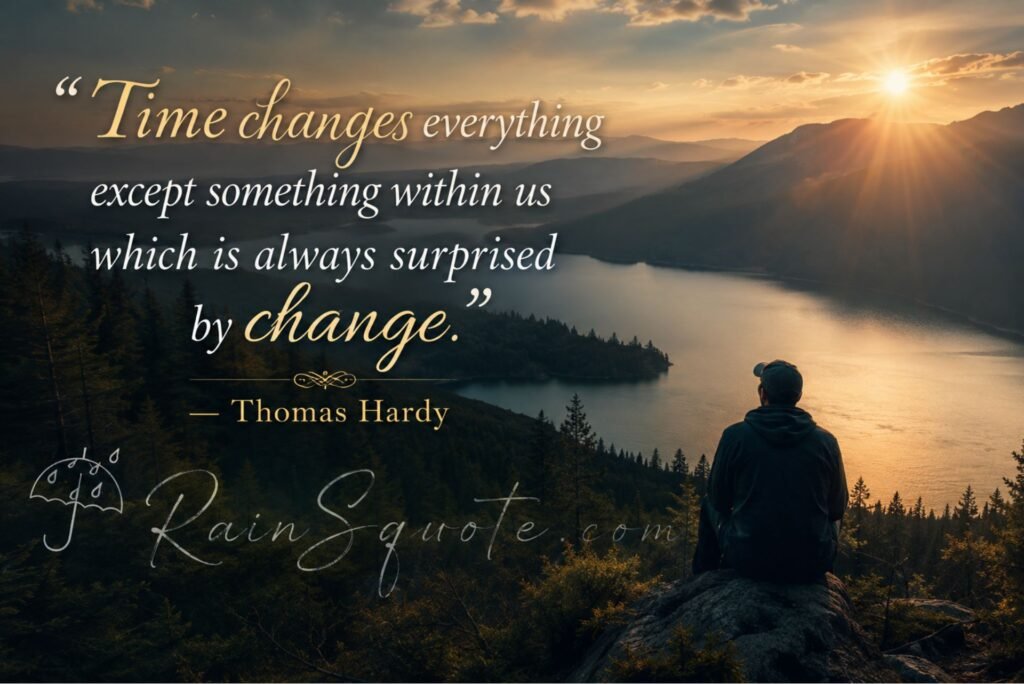 “Time changes everything except something within us which is always surprised by change.”