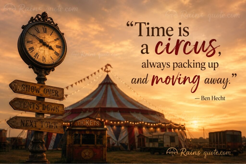 “Time is a circus, always packing up and moving away.”