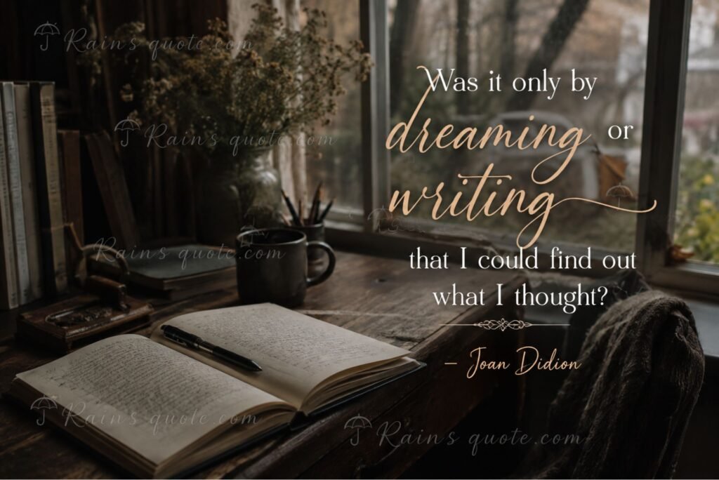  “Was it only by dreaming or writing that I could find out what I thought?”