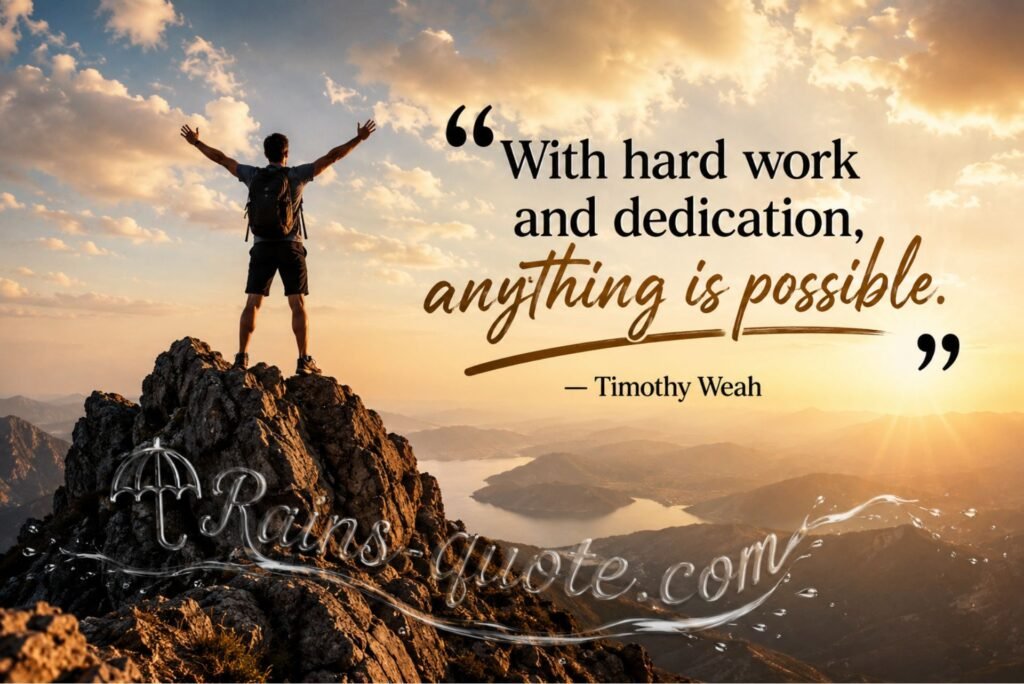 “With hard work and dedication, anything is possible.”