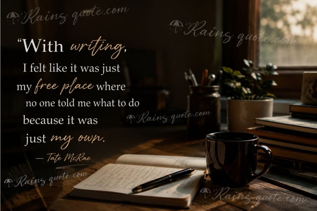 “With writing, I felt like it was just my free place where no one told me what to do because it was just my own.”