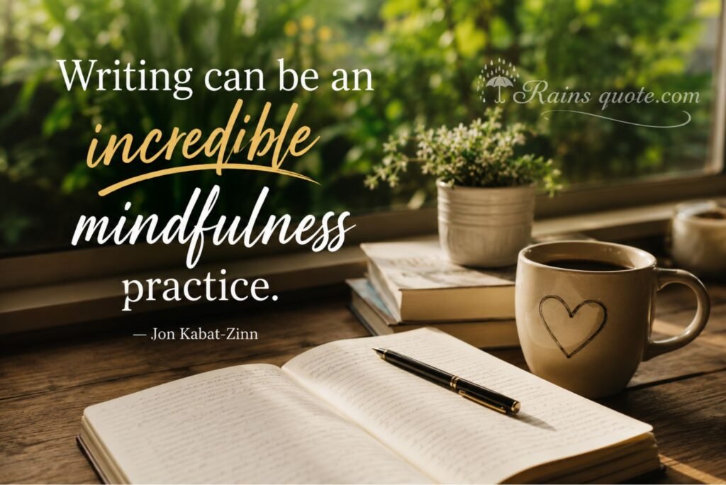  “Writing can be an incredible mindfulness practice.”