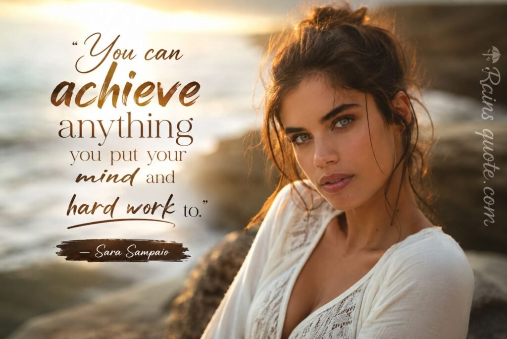 “You can achieve anything you put your mind and hard work to.”