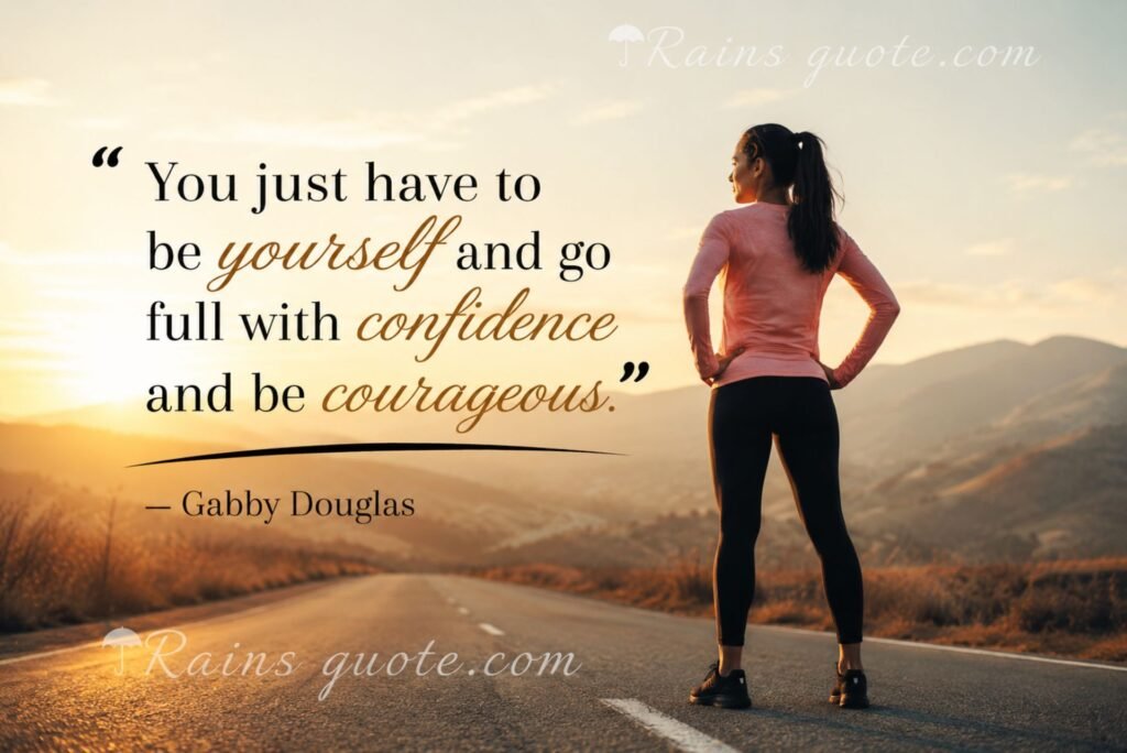 “You just have to be yourself and go full with confidence and be courageous.”