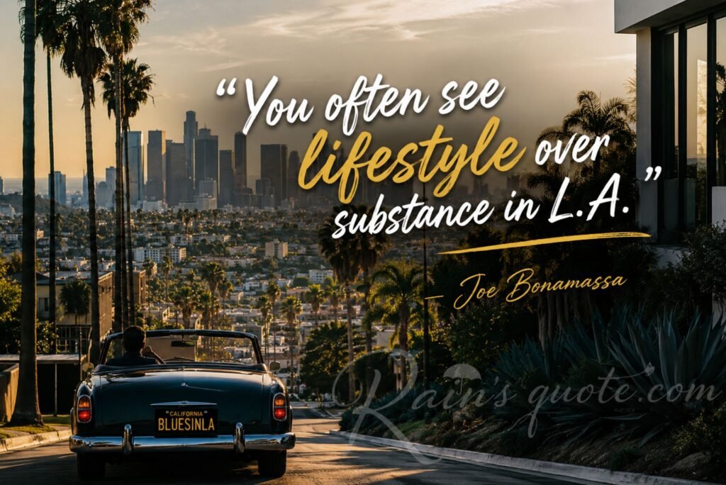 “You often see lifestyle over substance in L.A.”