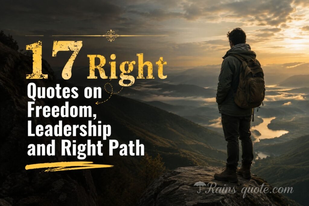 17 Right Quotes on Freedom, Leadership and Right Path