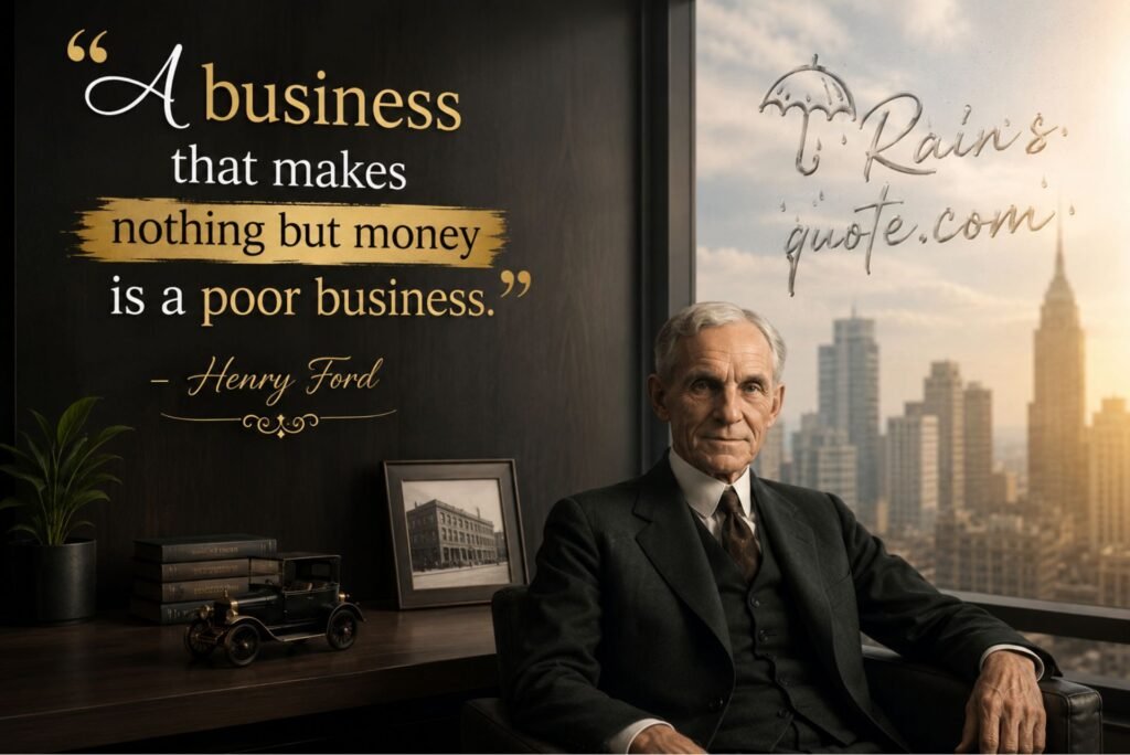 “A business that makes nothing but money is a poor business.”