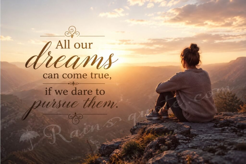 “All our dreams can come true, if we dare to pursue them.”