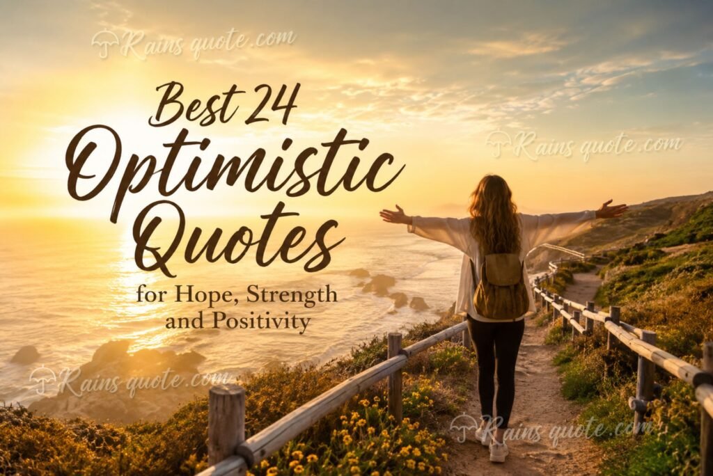 Best 24 Optimistic Quotes for Hope, Strength and Positivity 