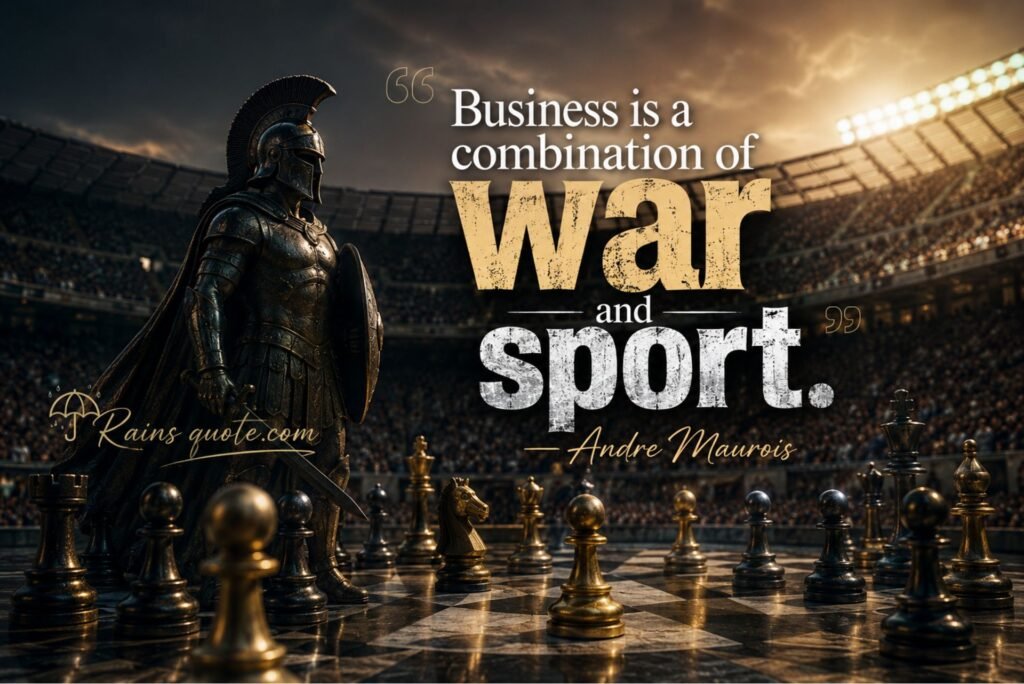 “Business is a combination of war and sport.”