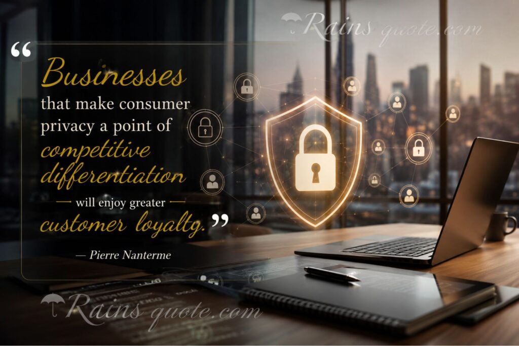 “Businesses that make consumer privacy a point of competitive differentiation will enjoy greater customer loyalty.”