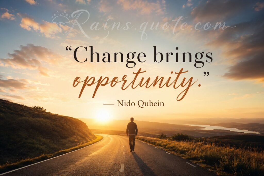 “Change brings opportunity.”