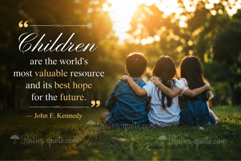 “Children are the world's most valuable resource and its best hope for the future.”