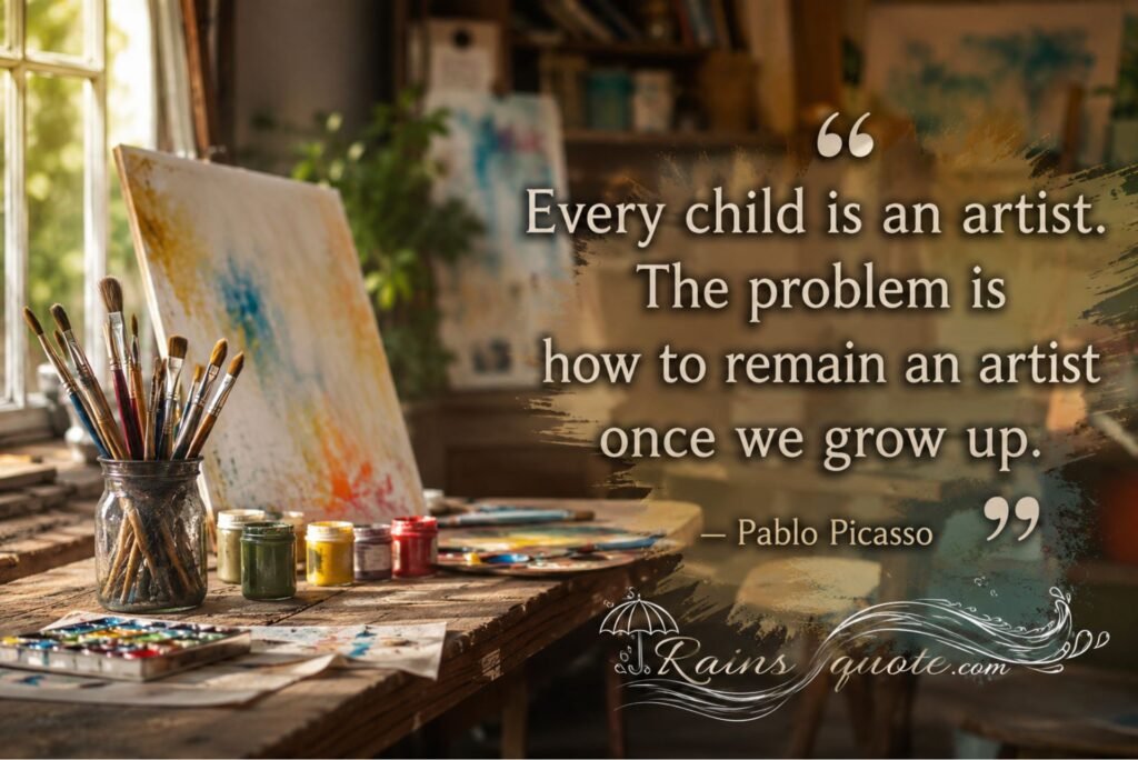 “Every child is an artist. The problem is how to remain an artist once we grow up.”