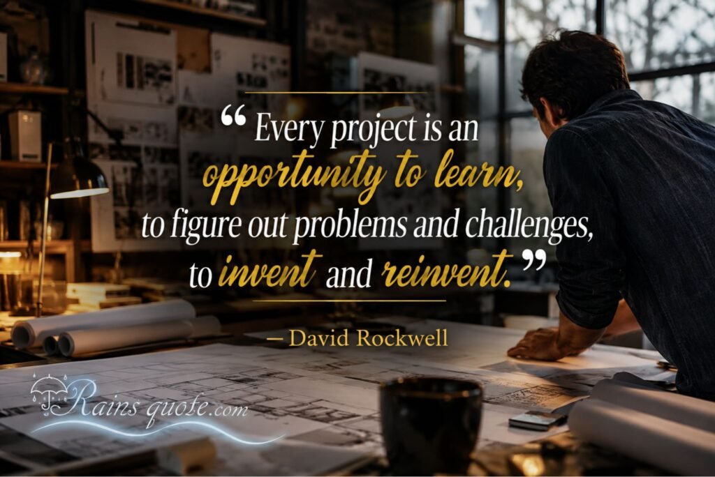 “Every project is an opportunity to learn, to figure out problems and challenges, to invent and reinvent.”