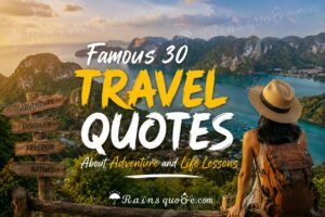 Famous 30 Travel Quotes About Adventure and Life Lessons