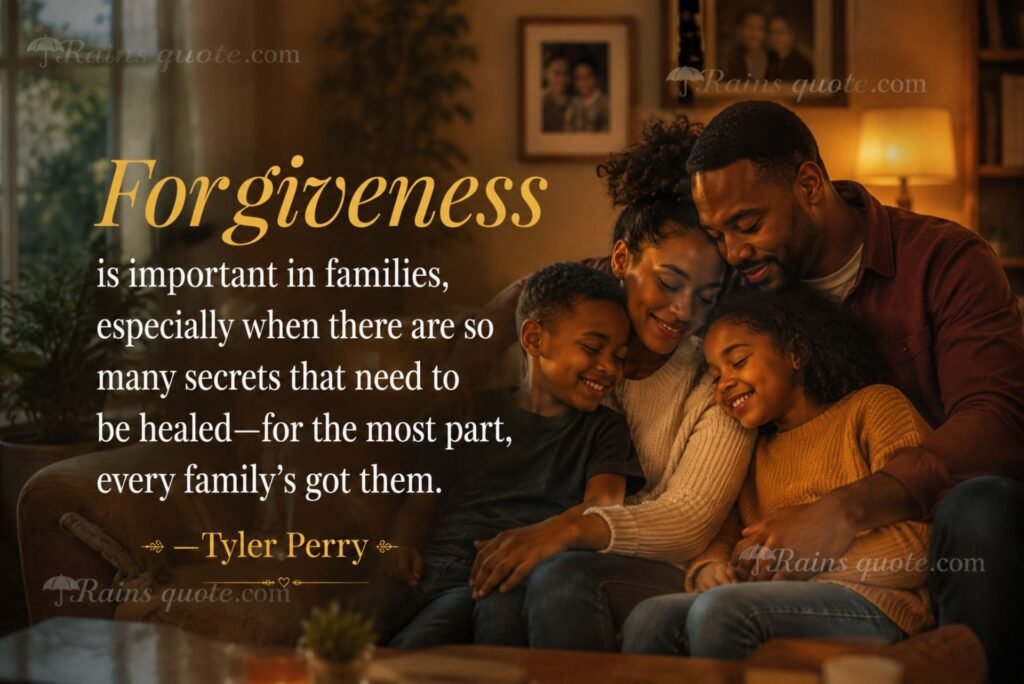 “Forgiveness is important in families, especially when there are so many secrets that need to be healed—for the most part, every family's got them.”