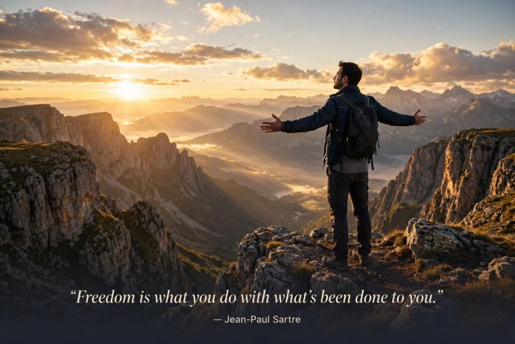 “Freedom is what you do with what’s been done to you.”