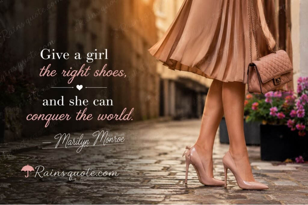 “Give a girl the right shoes, and she can conquer the world.”