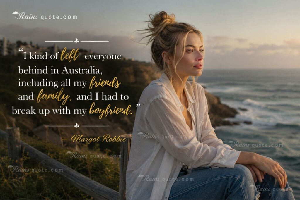 “I kind of left everyone behind in Australia, including all my friends and family, and I had to break up with my boyfriend.”