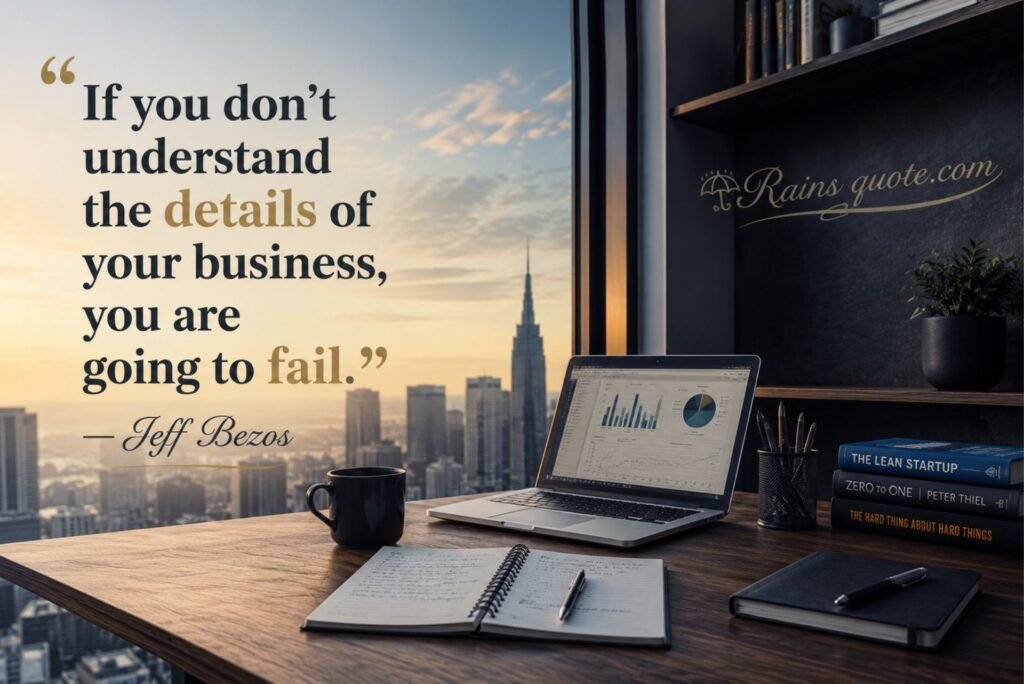 “If you don't understand the details of your business, you are going to fail.”