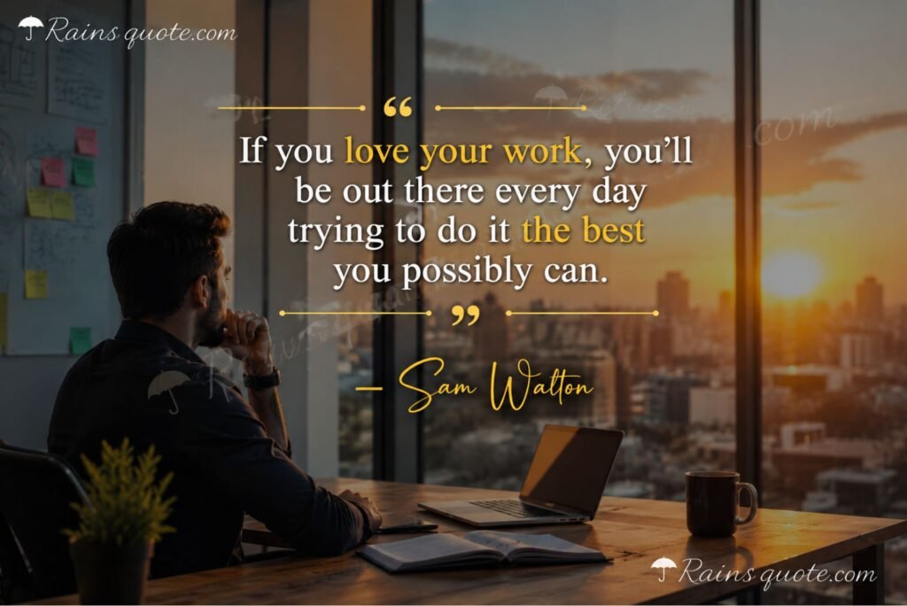 “If you love your work, you'll be out there every day trying to do it the best you possibly can.”