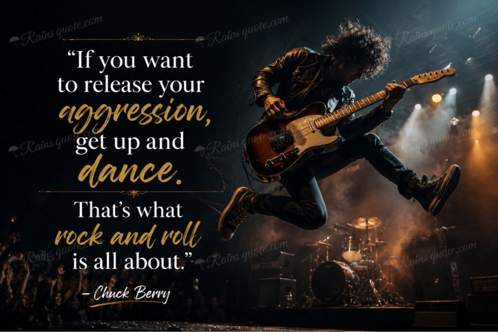 “If you want to release your aggression, get up and dance. That's what rock and roll is all about.”