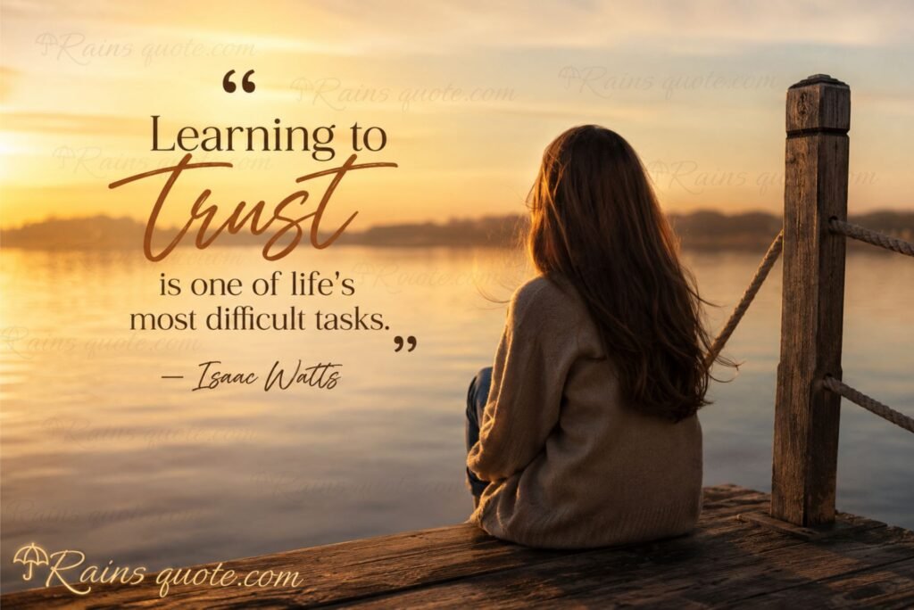 “Learning to trust is one of life's most difficult tasks.”