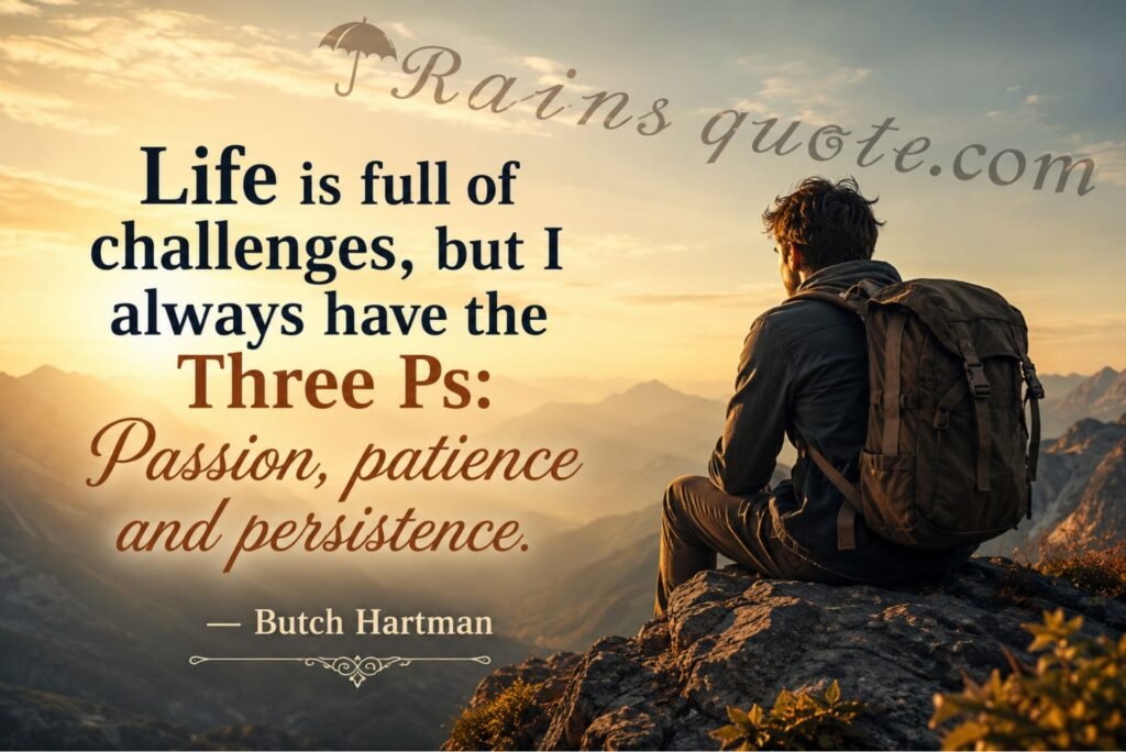 “Life is full of challenges, but I always have the Three Ps: Passion, patience and persistence.”