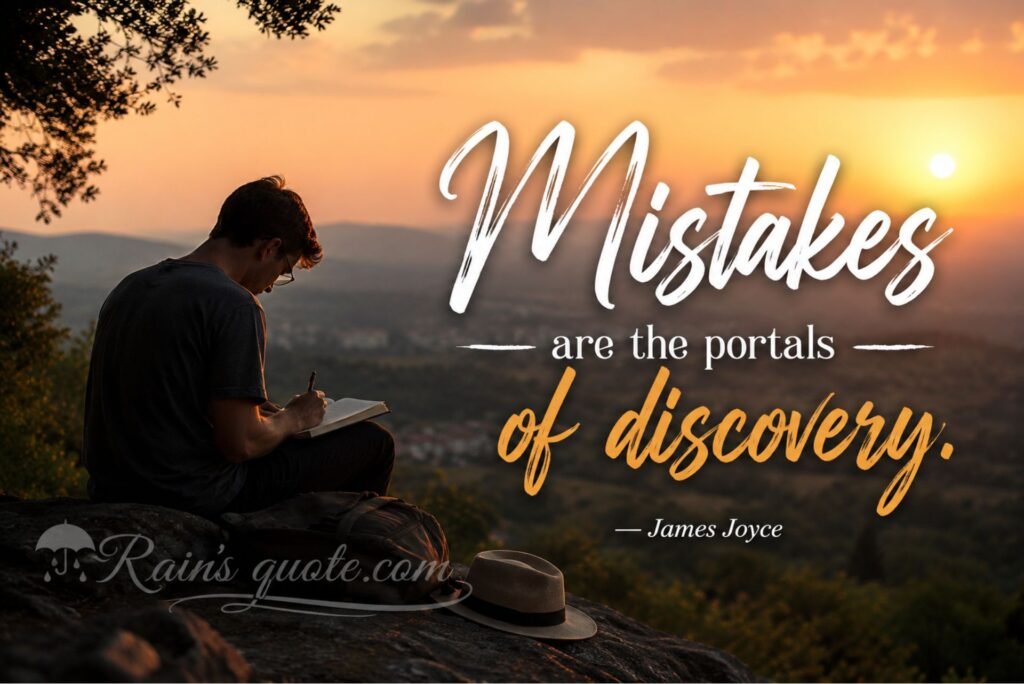 “Mistakes are the portals of discovery.”