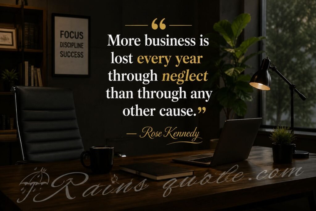 “More business is lost every year through neglect than through any other cause.”