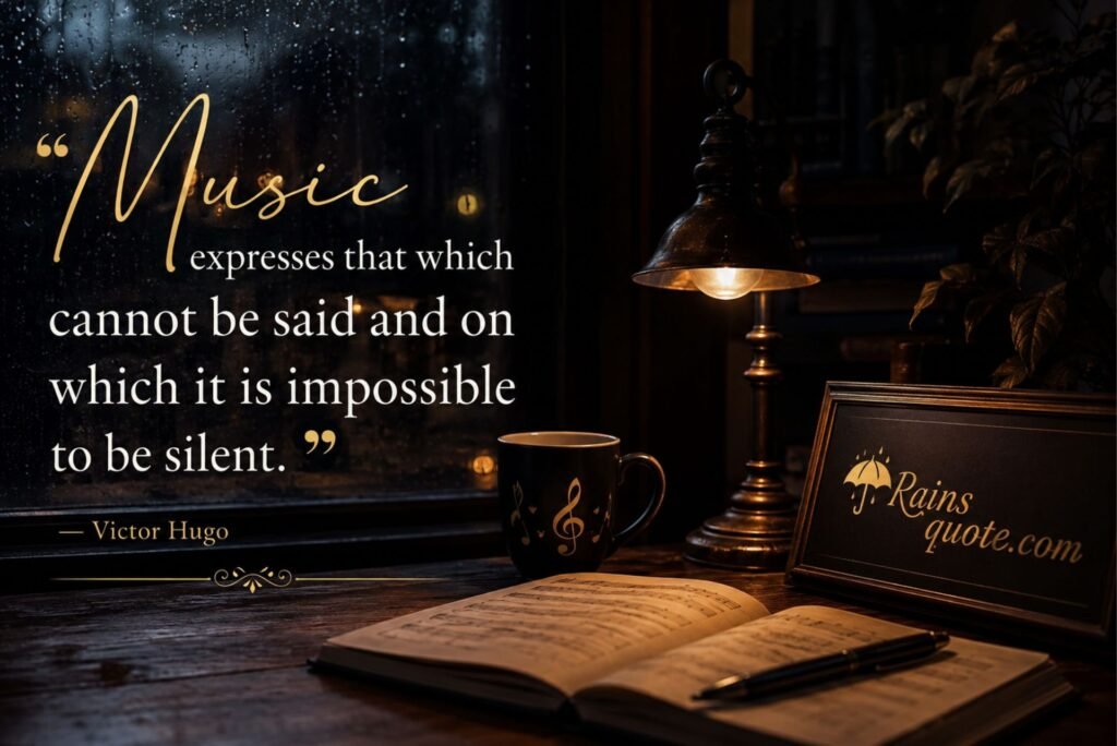 “Music expresses that which cannot be said and on which it is impossible to be silent.”