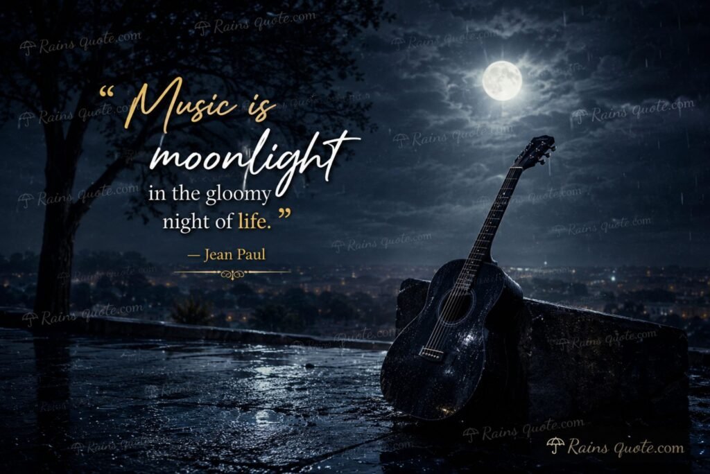 “Music is moonlight in the gloomy night of life.”