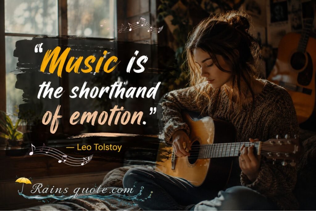 “Music is the shorthand of emotion.”