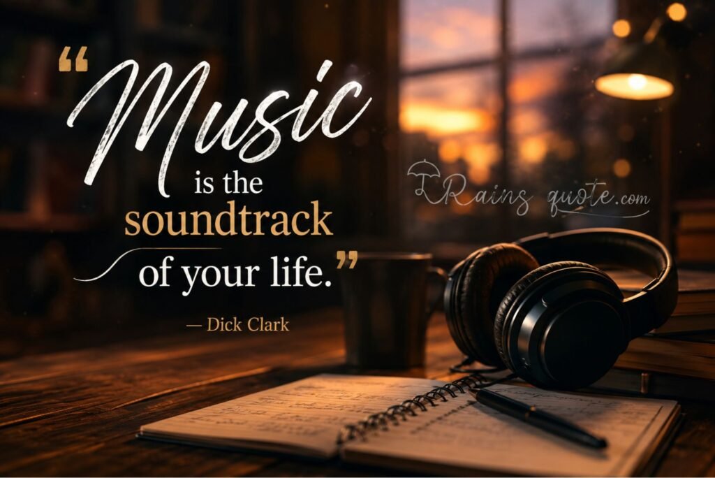 “Music is the soundtrack of your life.”
