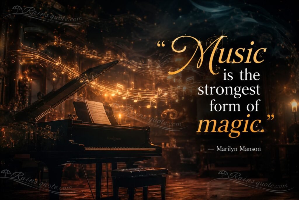 “Music is the strongest form of magic.”