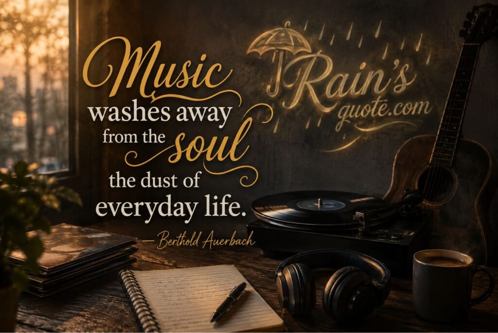  “Music washes away from the soul the dust of everyday life.”